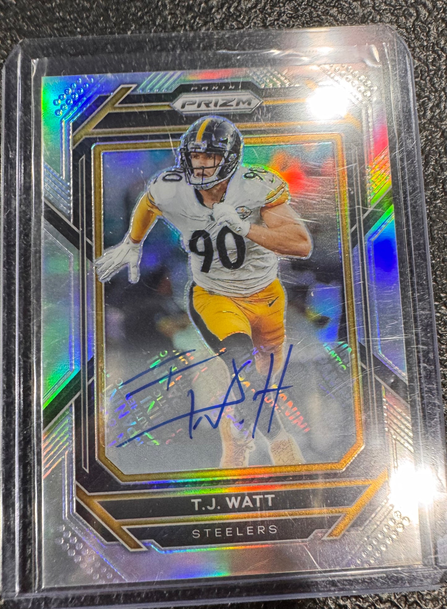 2022 Panini Prizm #249 TJ T.J. Watt Silver Auto Pittsburgh Steelers