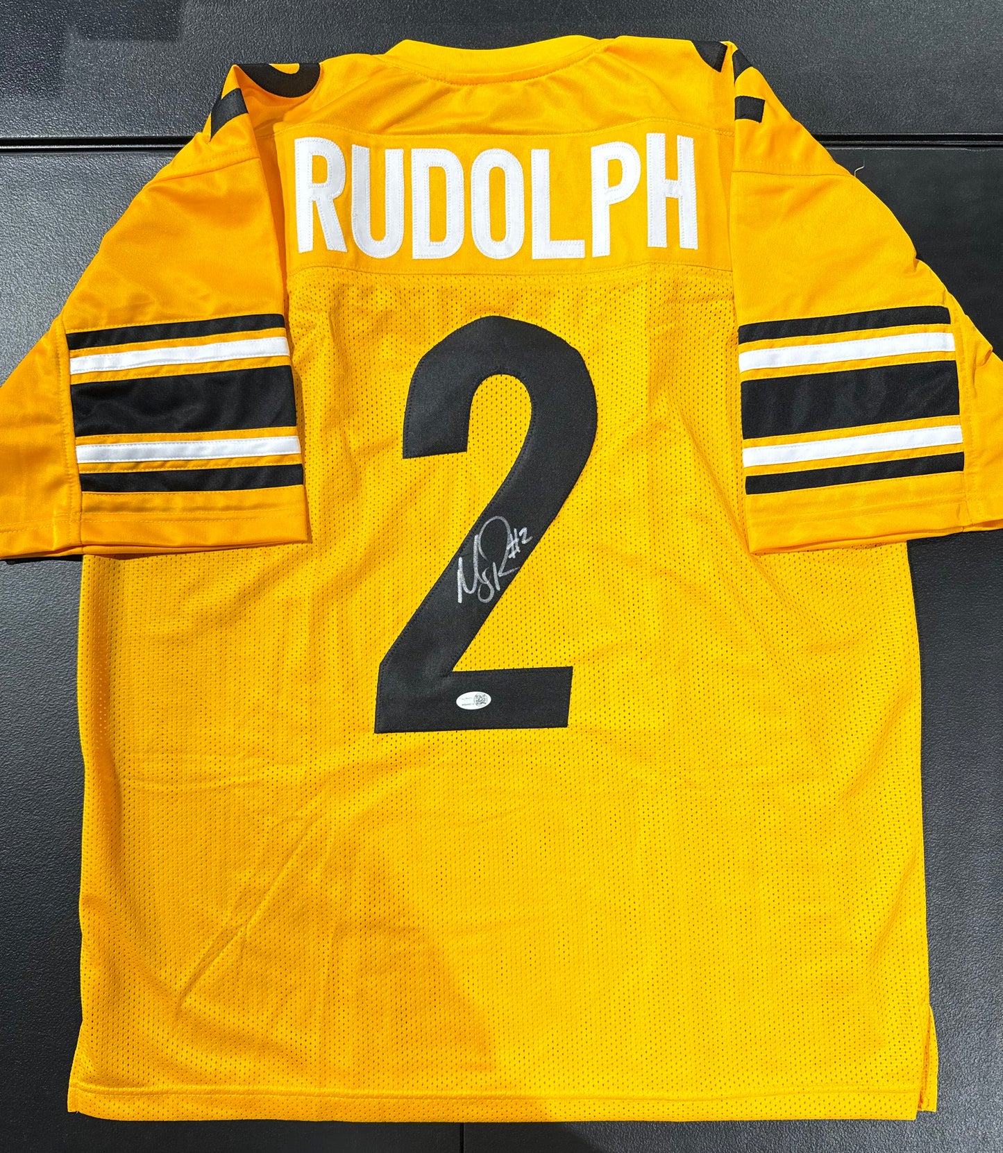 Mason Rudolph Signed Pittsburgh Steelers Custom Jersey Jsa Yellow
