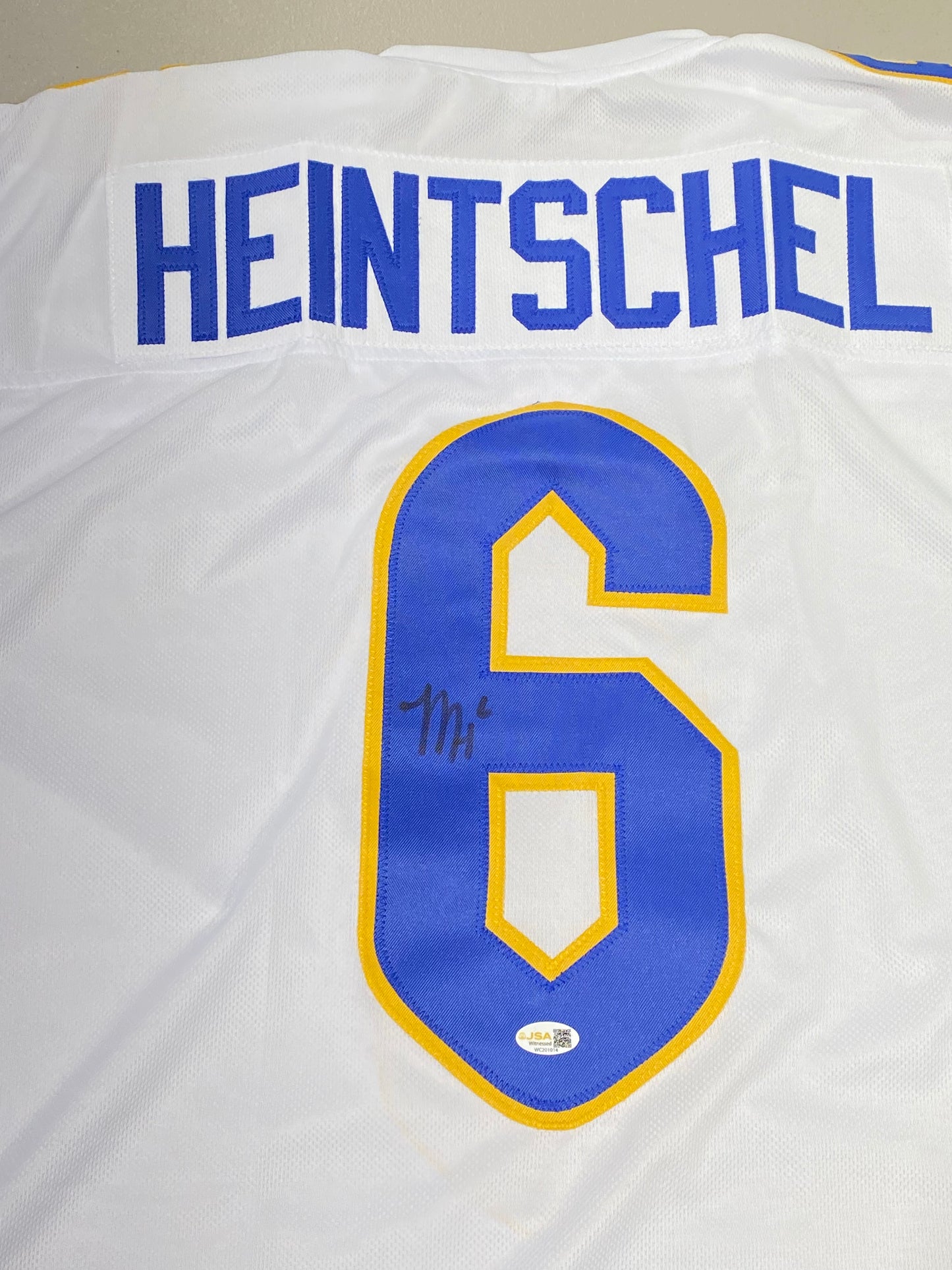 Mason Heintschel Signed White Custom Pitt Panthers Jersery JSA Size L