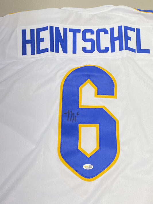 Mason Heintschel Signed White Custom Pitt Panthers Jersery JSA Size L