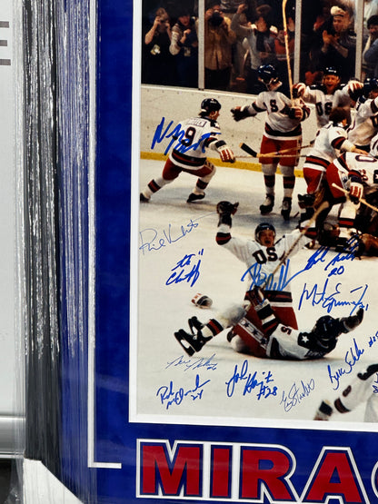 Miracle on Ice 1980s Team signed 16x20 framed