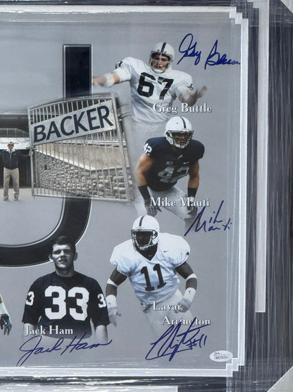 Penn State Linebacker U Autographed 16x20 Photo 8 Signature JSA authentication