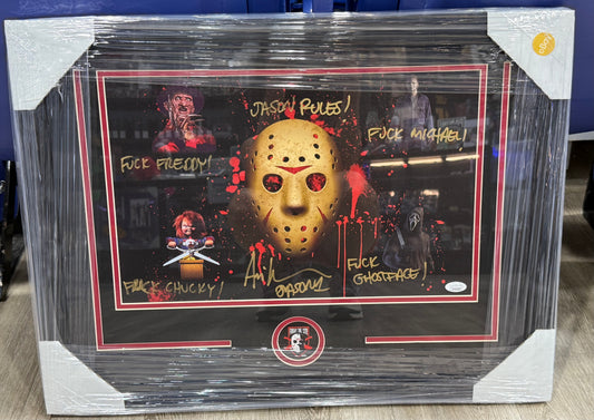Friday The 13th Ari Lehman Signed Framed 11x17 6 Inscriptions JSA COA
