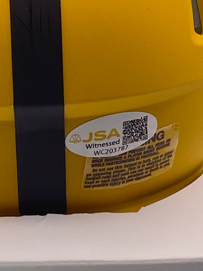 Chris Boswell signed Pittsburgh Steelers Yellow Matte Mini Helmet JSA