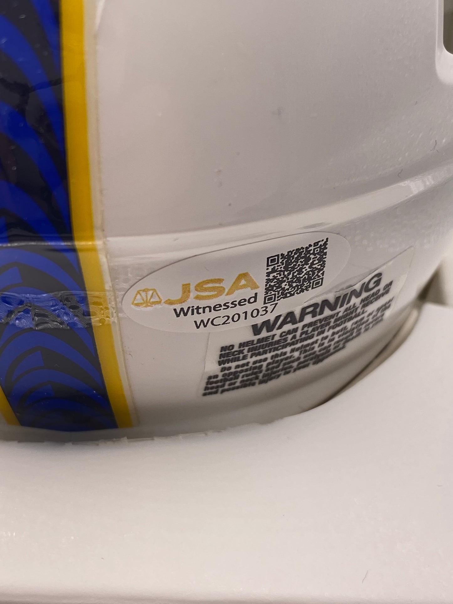 Mason Heintschel Full Name Signed Mini White Speed Pittsburgh Panthers Pitt Helmet JSA