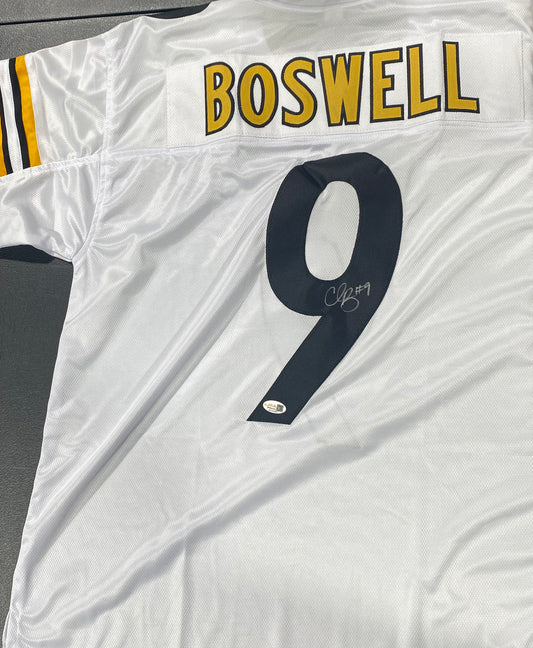 Chris Boswell signed Pittsburgh Steelers Custom Jersey Size Large JSA Authenticated White