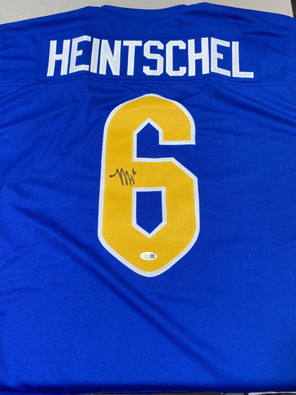 Mason Heintschel Signed Blue Custom Pitt Panthers Jersery JSA Size L