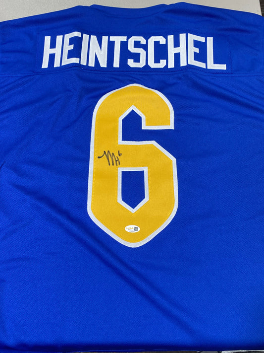 Mason Heintschel Signed Blue Custom Pitt Panthers Jersery JSA Size L