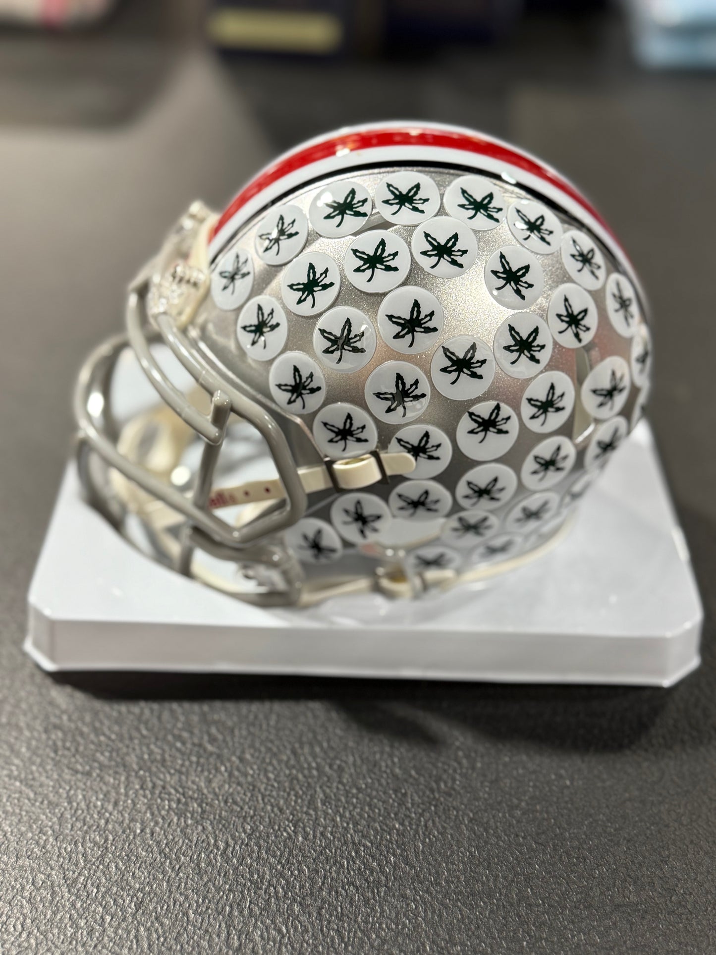MALIK HARRISON OHIO STATE BUCKEYES   SIGNED MINI HELMET JSA