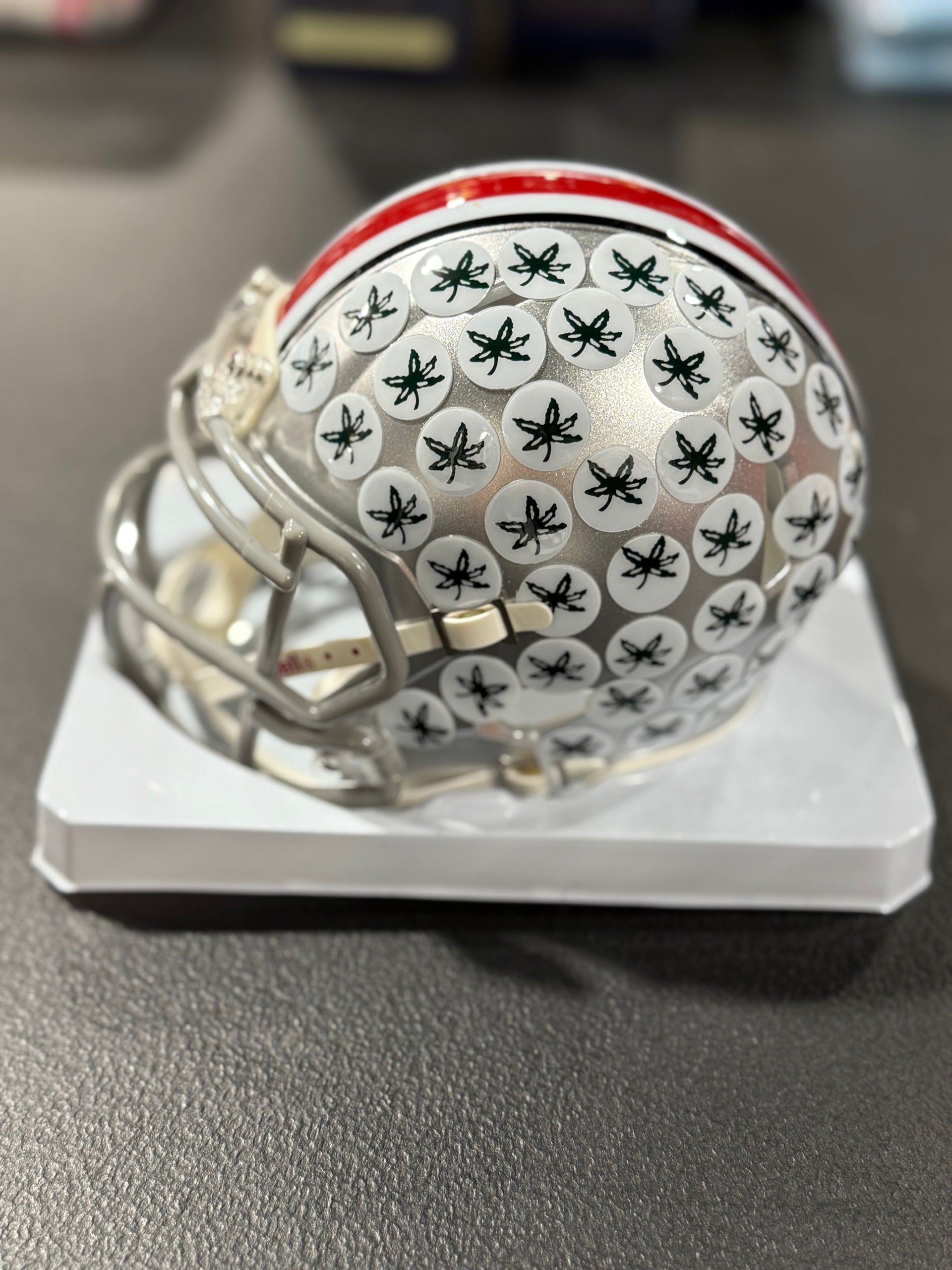 MALIK HARRISON OHIO STATE BUCKEYES   SIGNED MINI HELMET JSA