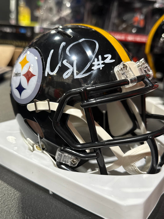 Mason Rudolph Pittsburgh Steelers JSA COA Autographed Mini Helmet Black