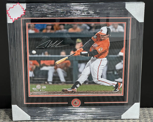 Adley Rutschman Signed Framed 16x20 Baltimore Orioles Photo Fanatics Batting