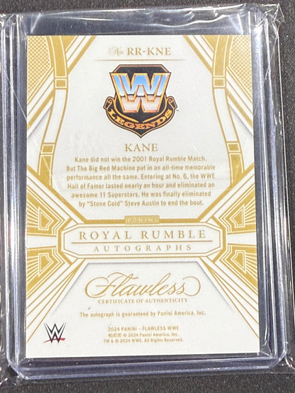2024 Panini Flawless WWE Kane 2001 Royal Rumble Auto AMETHYST #/8
