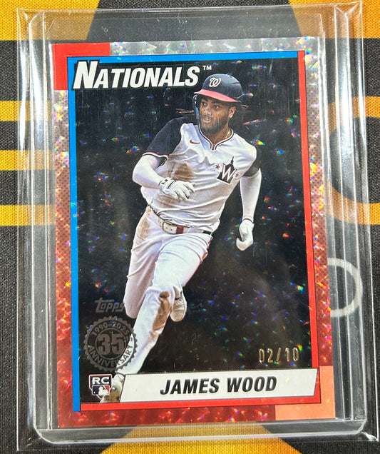 James Wood RC 2025 Topps Series 2 1990 Topps Crackle /10 Washington Nationals