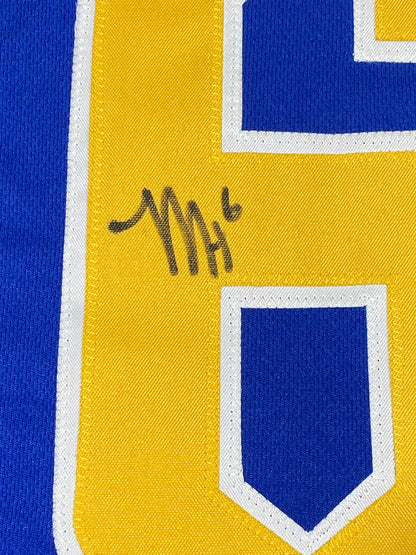 Mason Heintschel Signed Blue Custom Pitt Panthers Jersery JSA Size L