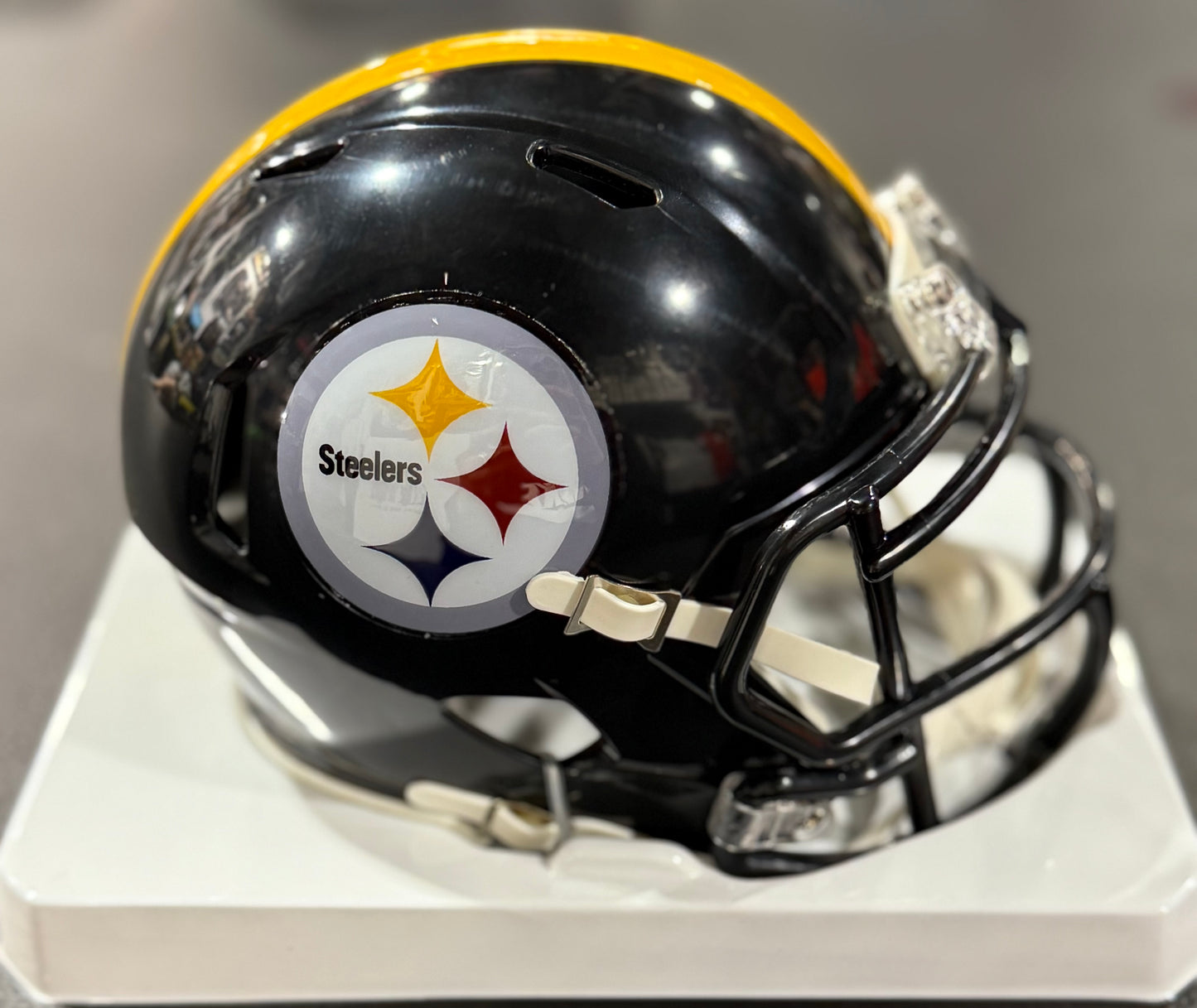MALIK HARRISON Signed Pittsburgh Steelers Mini Helmet JSA Black