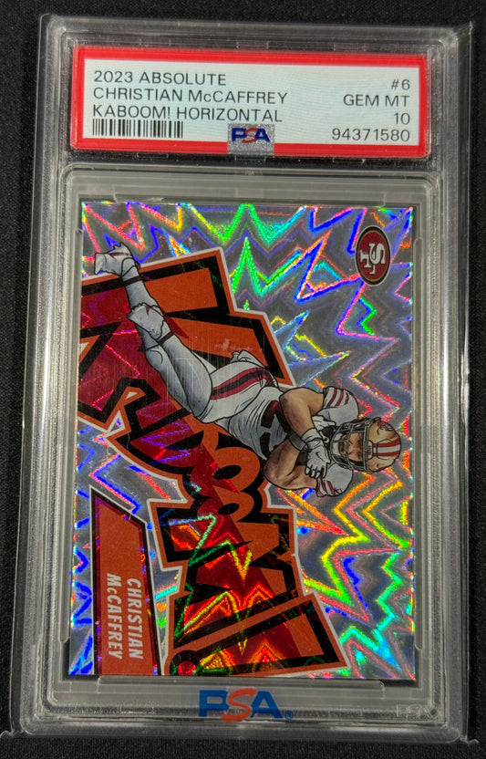 2023 Absolute KABOOM Horizonal Christian McCaffrey PSA 10 San Francisco 49ers