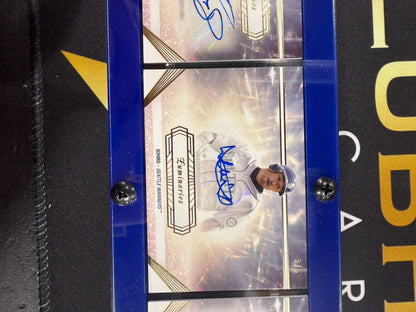 2024 Topps Luminaries Guiding Light Triple Auto Book - Griffey /Ichiro /J-Rod /5