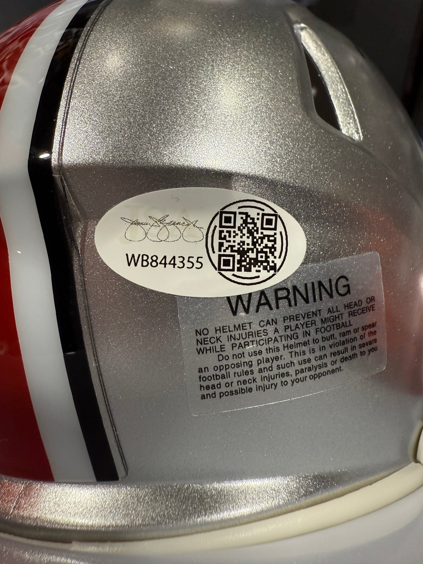 MALIK HARRISON OHIO STATE BUCKEYES   SIGNED MINI HELMET JSA