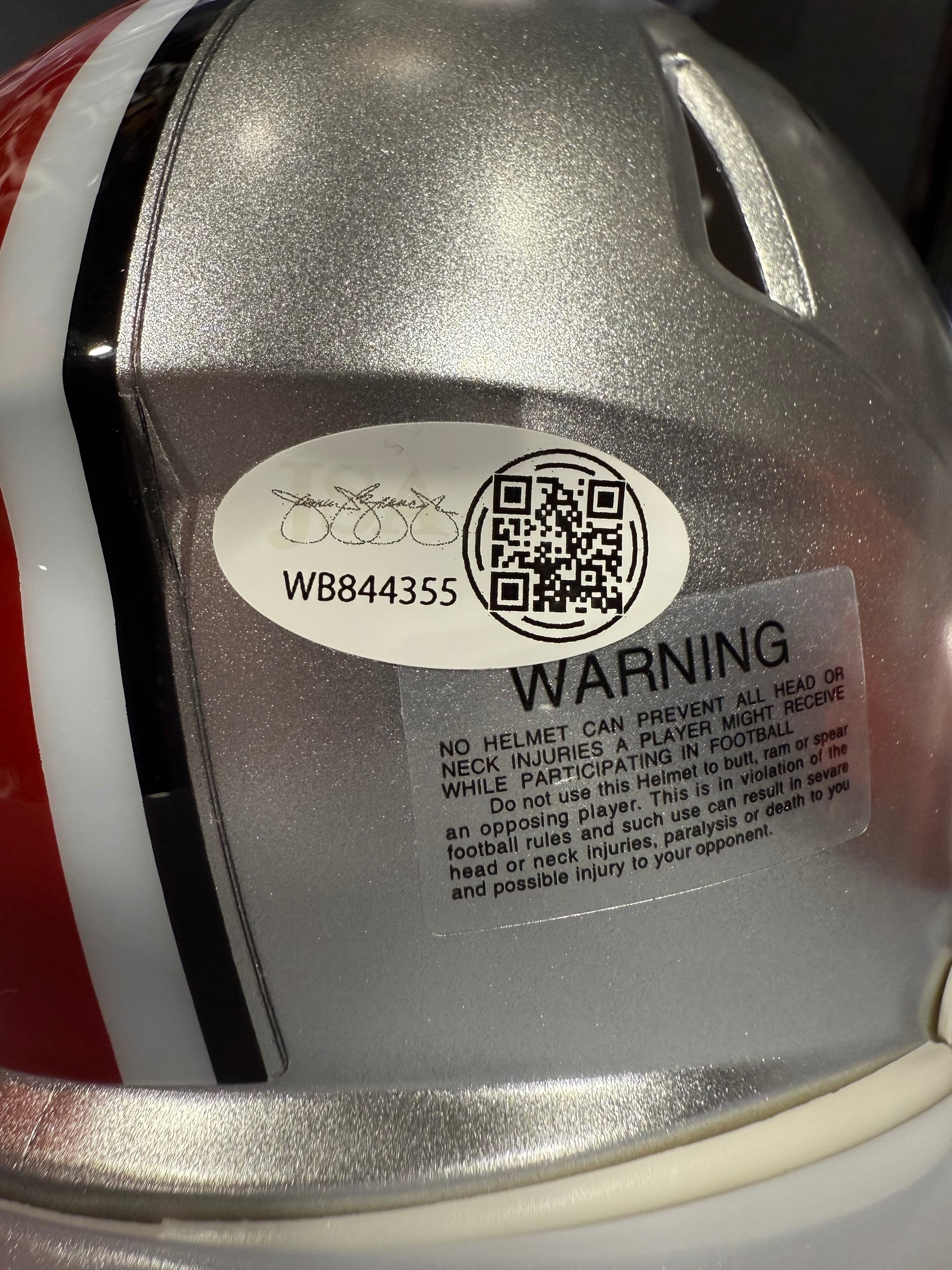 MALIK HARRISON OHIO STATE BUCKEYES   SIGNED MINI HELMET JSA