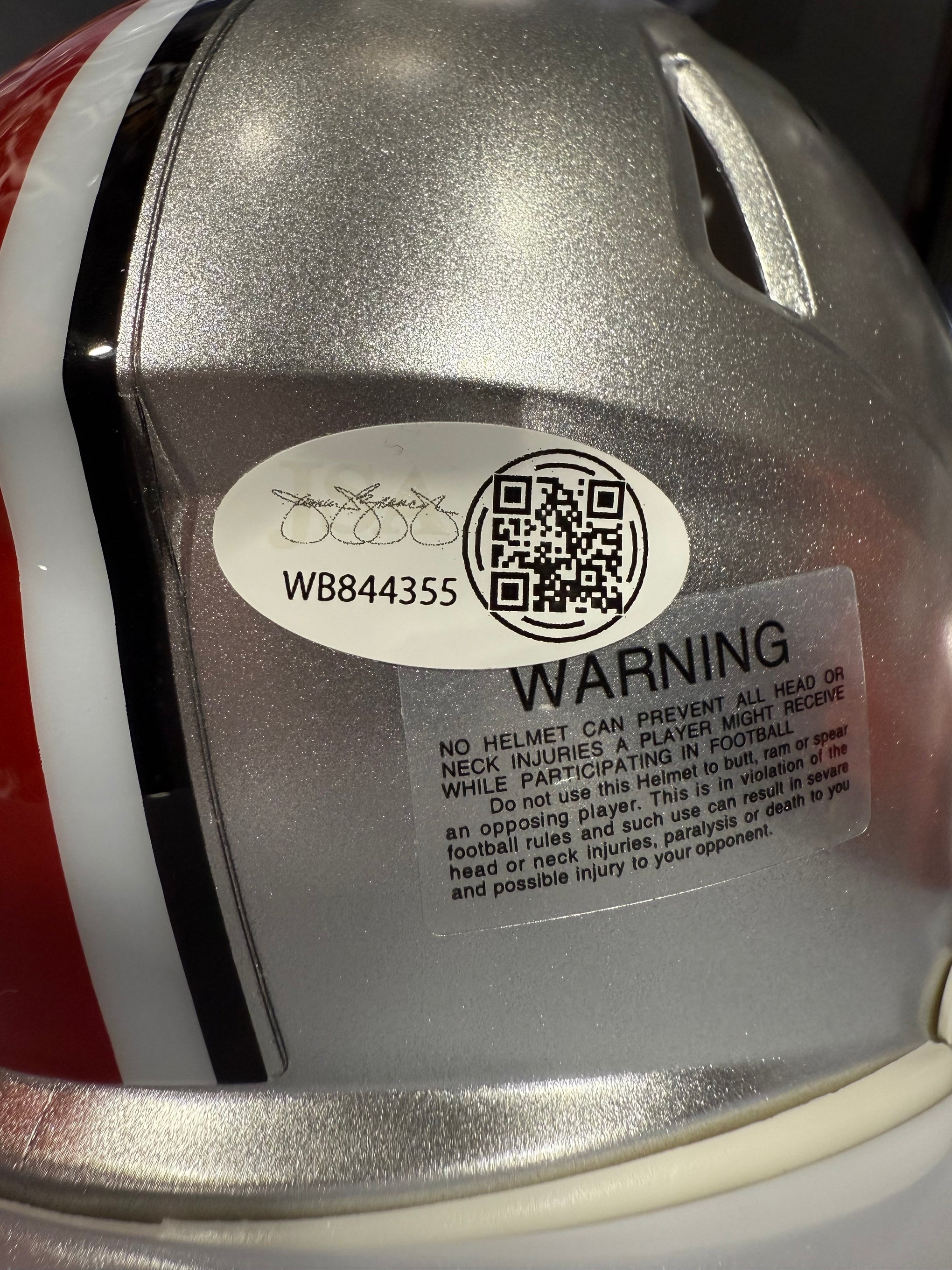 MALIK HARRISON OHIO STATE BUCKEYES   SIGNED MINI HELMET JSA