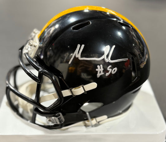 MALIK HARRISON Signed Pittsburgh Steelers Mini Helmet JSA Black