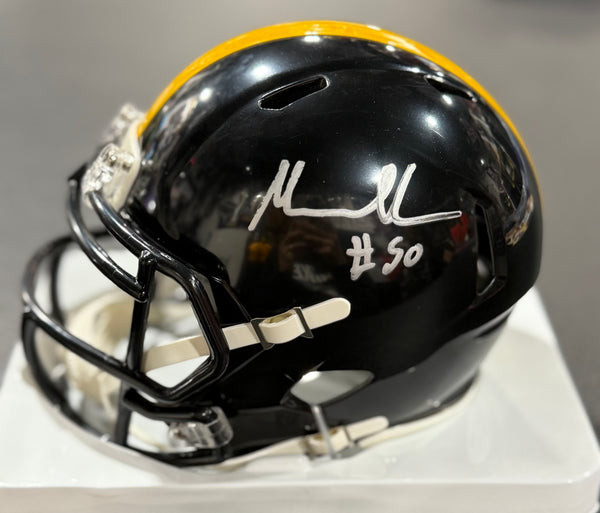 MALIK HARRISON Signed Pittsburgh Steelers Mini Helmet JSA Black