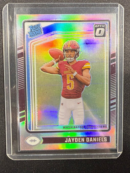 2024 Donruss Optic Jayden Daniels Silver Holo Rated Rookie #248 SP RC