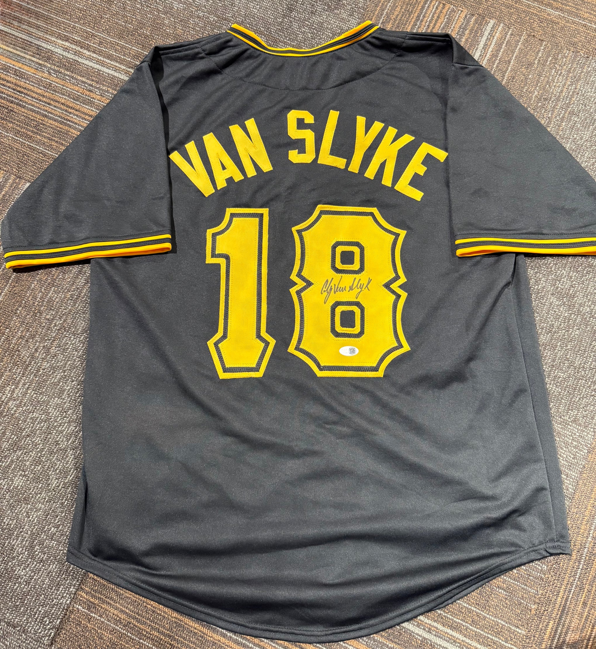 Andy Van Slyke Signed Custom Pittsburgh Pirates Black Baseball Jersey (JSA)