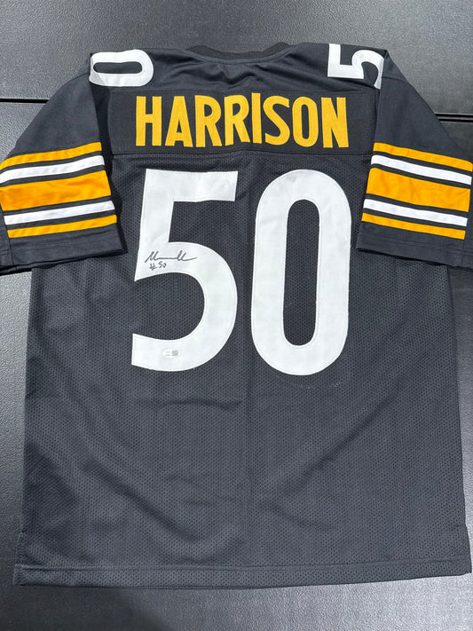 Malik Harrison Signed Pittsburgh Steelers Custom Jersey JSA