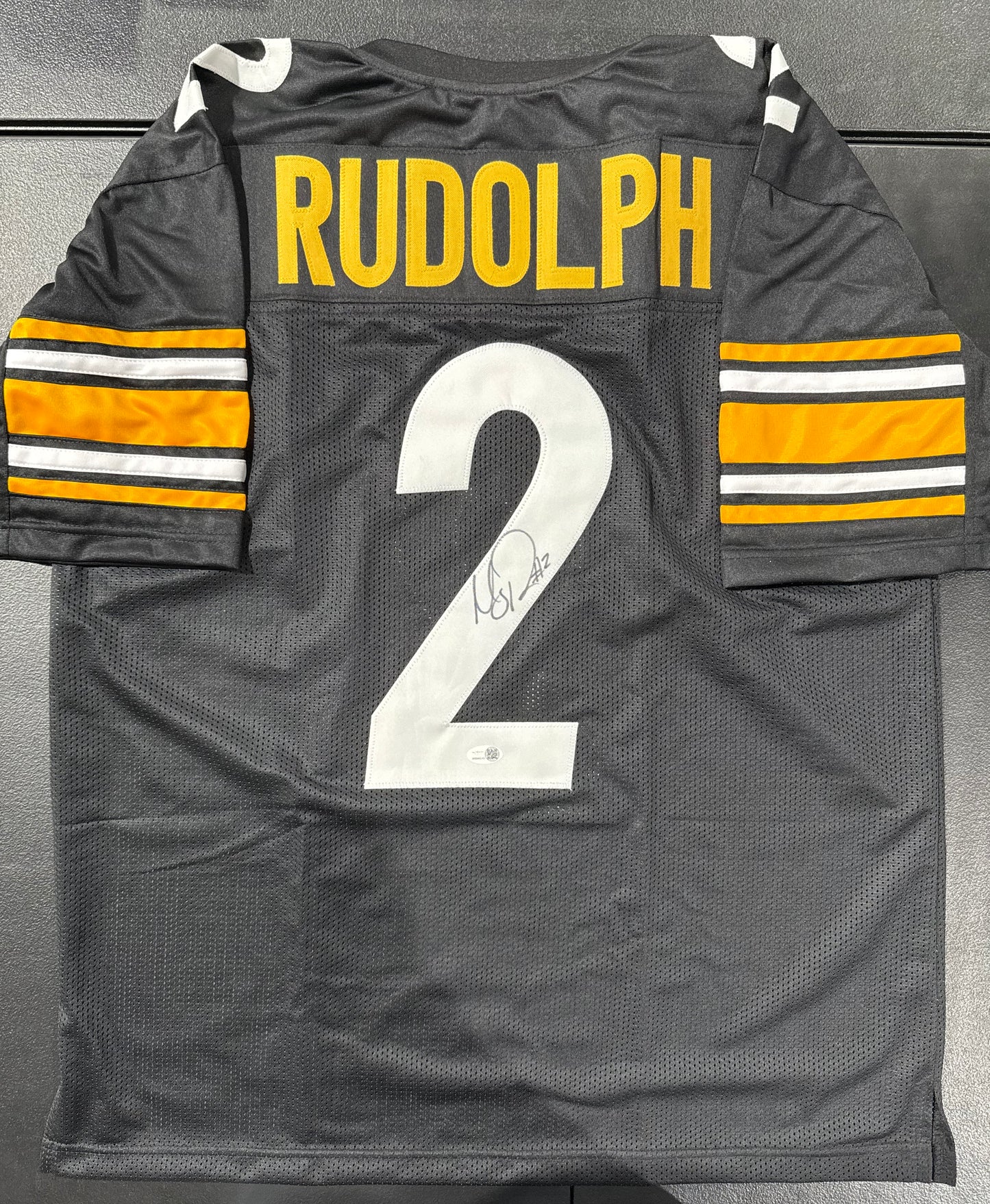 Mason Rudolph Signed Pittsburgh Steelers Custom Jersey Jsa Black