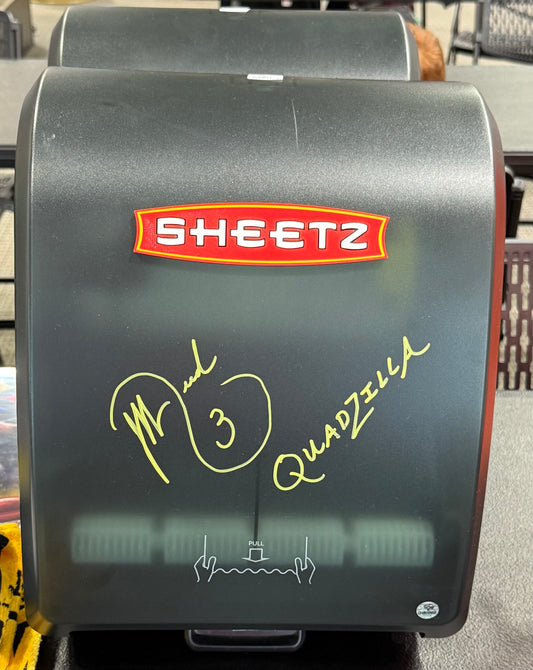 Pittsburgh Steelers Jeff Reed Signed Auto Sheetz Paper Towel Dispenser Quadzilla