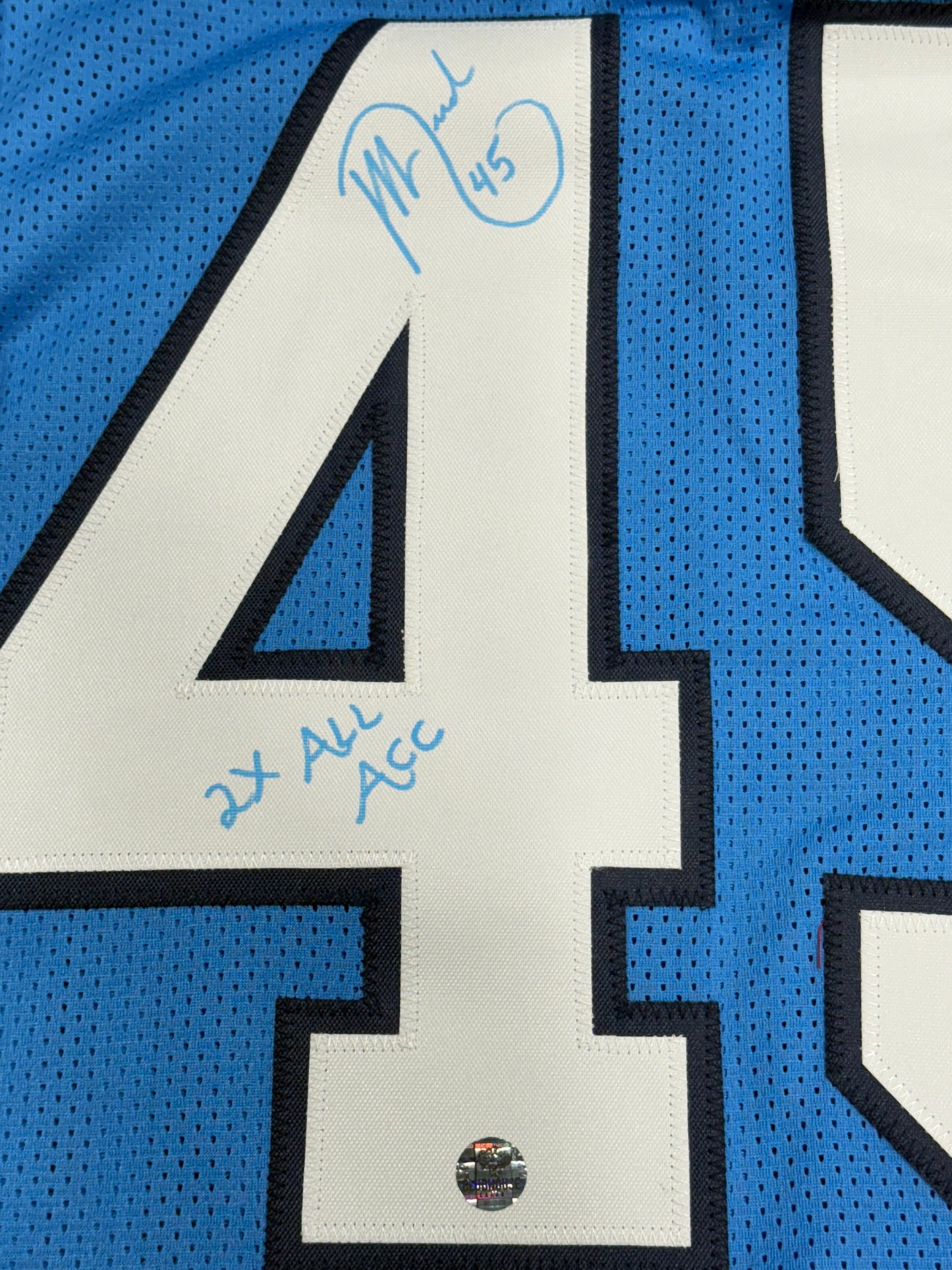 JEFF REED Signed Custom NORTH CAROLINA TARHEELS Jersey Clubhouse Cards