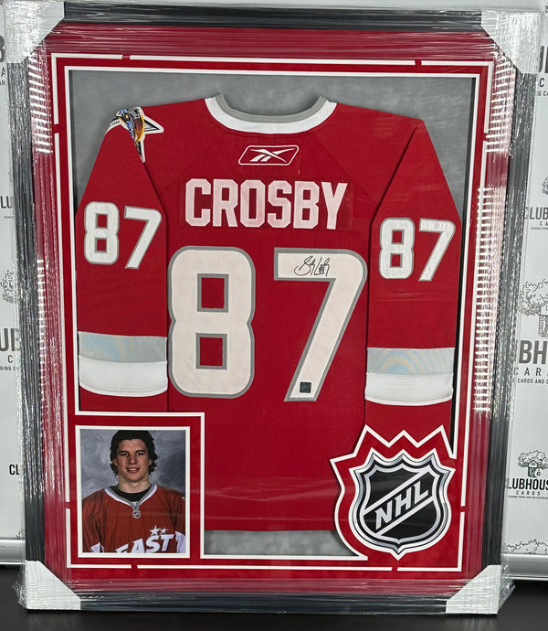SIDNEY CROSBY PITTSBURGH PENGUINS All Star SIGNED JERSEY FRAMED Frameworth