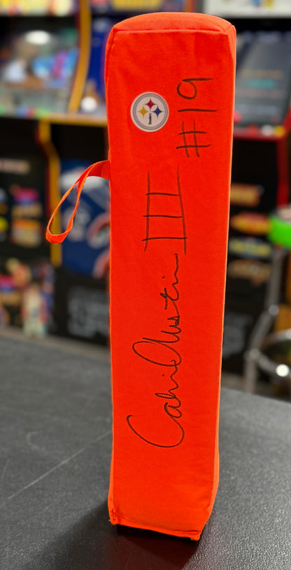 PAT WHITE SIGNED AUTOGRAPHED WEST VIRGINIA MOUNTAINEERS TOUCHDOWN PYLON JSA COA!