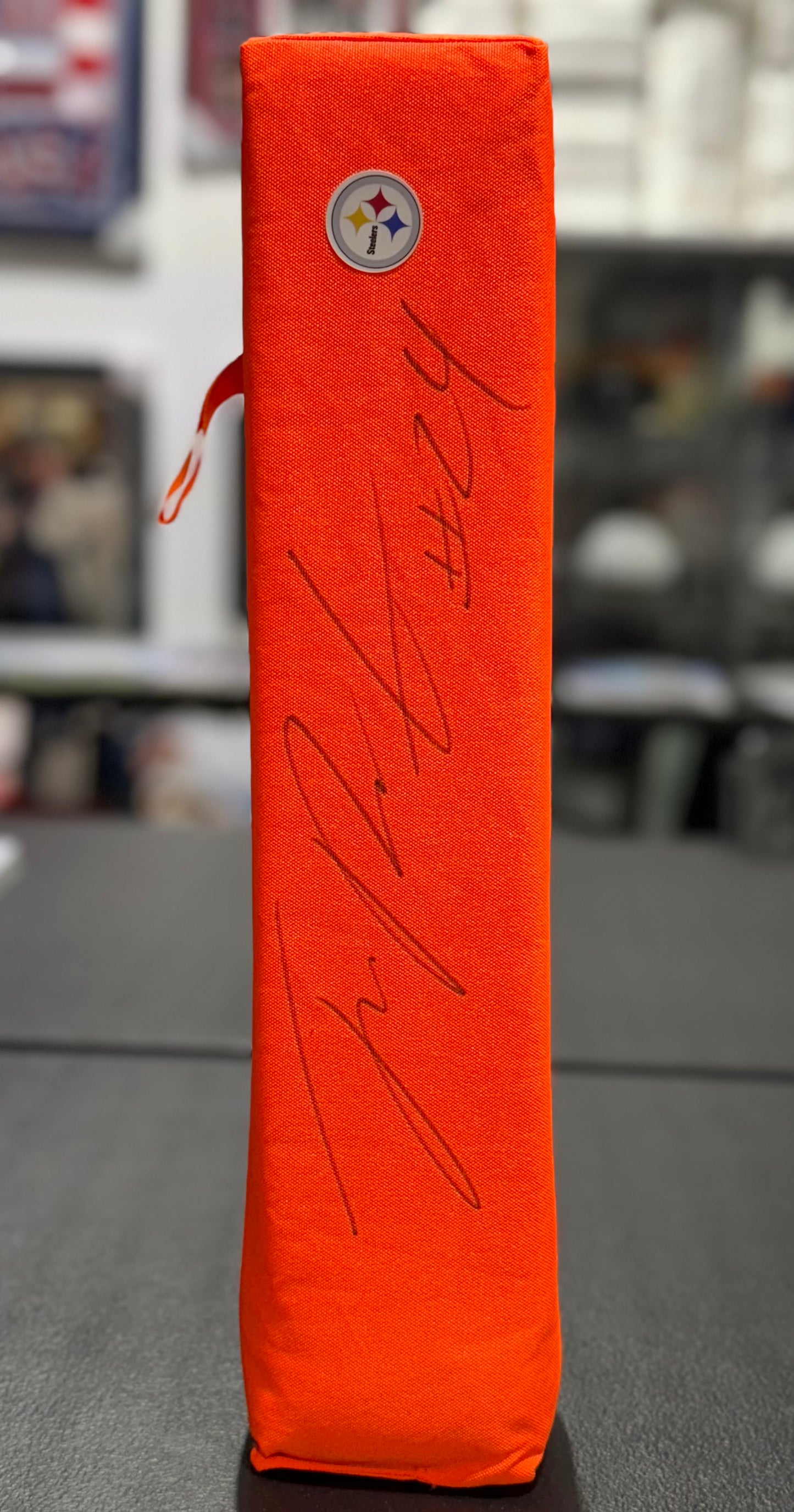 JOEY PORTER JR. SIGNED PITTSBURGH STEELERS TOUCHDOWN PYLON FOOTBALL JR JSA COA