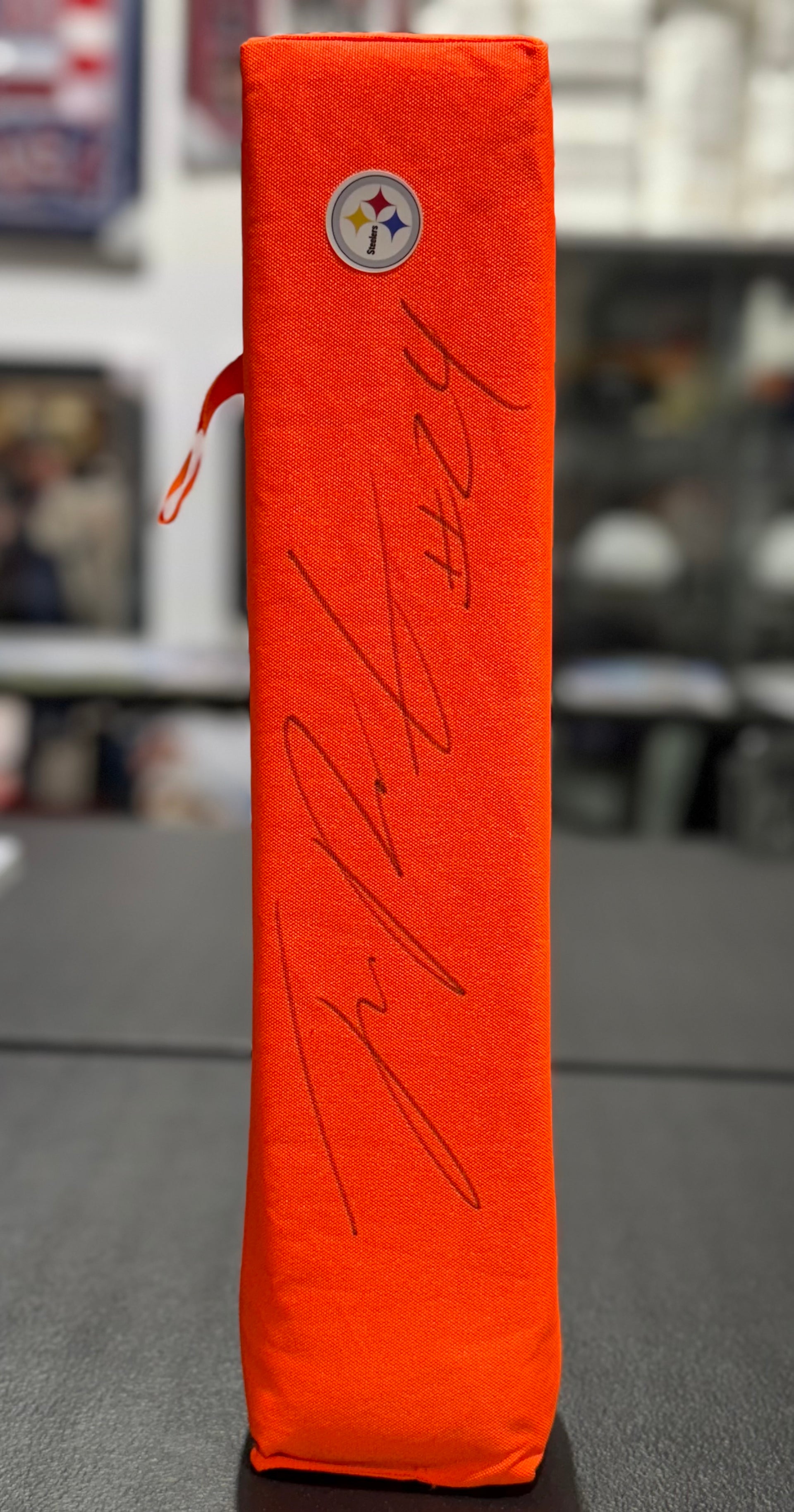 JOEY PORTER JR. SIGNED PITTSBURGH STEELERS TOUCHDOWN PYLON FOOTBALL JR JSA COA