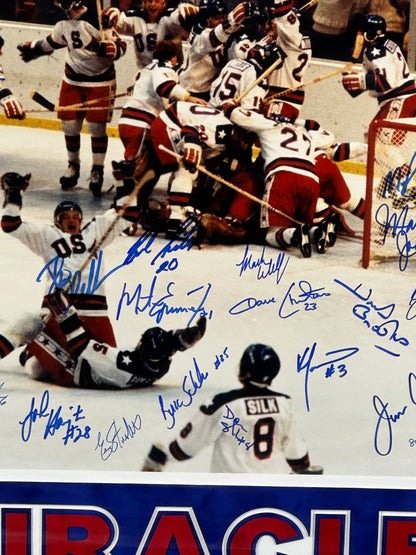 Miracle on Ice 1980s Team signed 16x20 framed