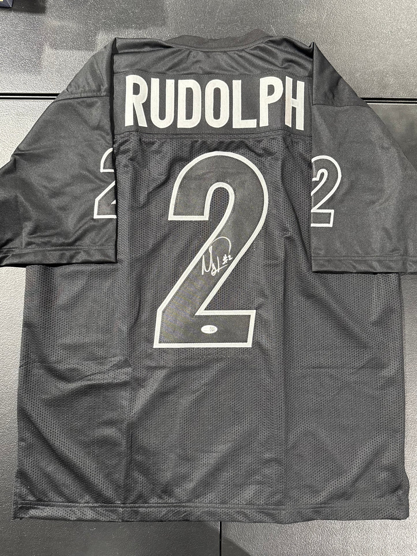 Mason Rudolph Signed Pittsburgh Steelers Custom Jersey Jsa Blackout