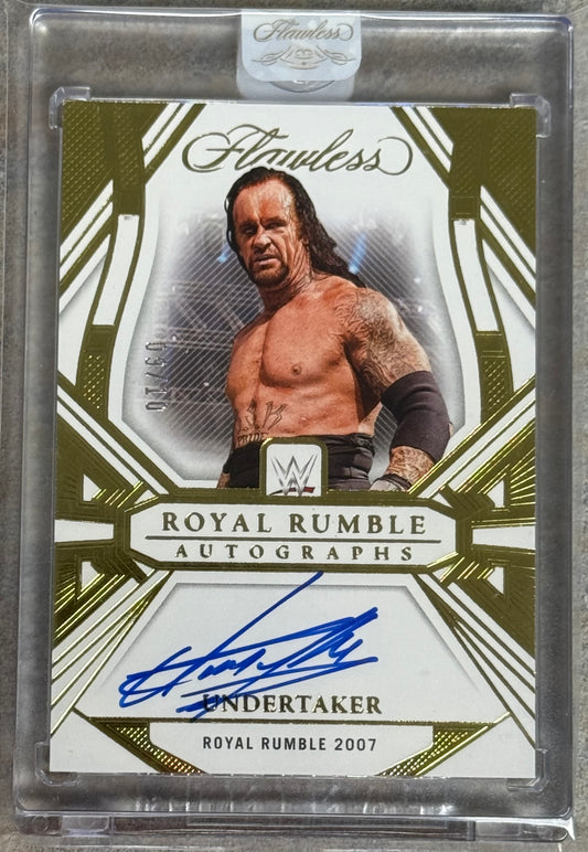 Undertaker 2024 Panini Flawless WWE #RR-UND Royal Rumble Autographs 9/10