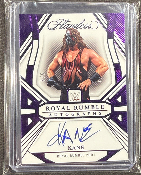 2024 Panini Flawless WWE Kane 2001 Royal Rumble Auto AMETHYST #/8