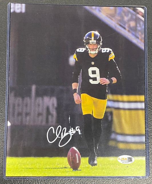 Chris Boswell signed 8x10 JSA Kickoff