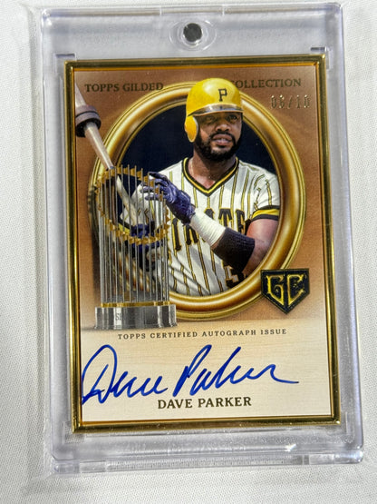 DAVE PARKER 2024 Topps Guilded Champions Onyx AUTO /10 Pittsburgh Pirates