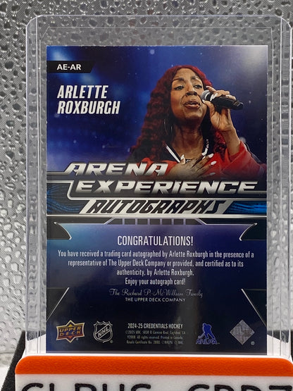 24-25 UD CREDENTIALS ARENA EXPERIENCE AUTO ARLETTE ROXBURGH