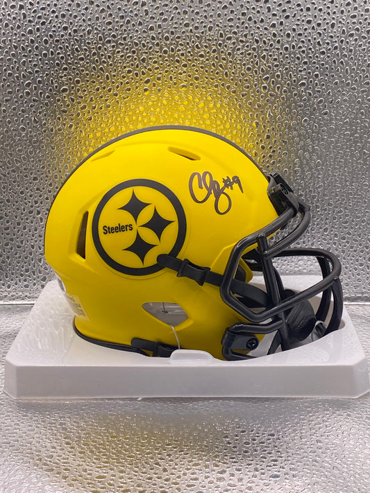 Chris Boswell signed Pittsburgh Steelers Rave Mini Helmet JSA