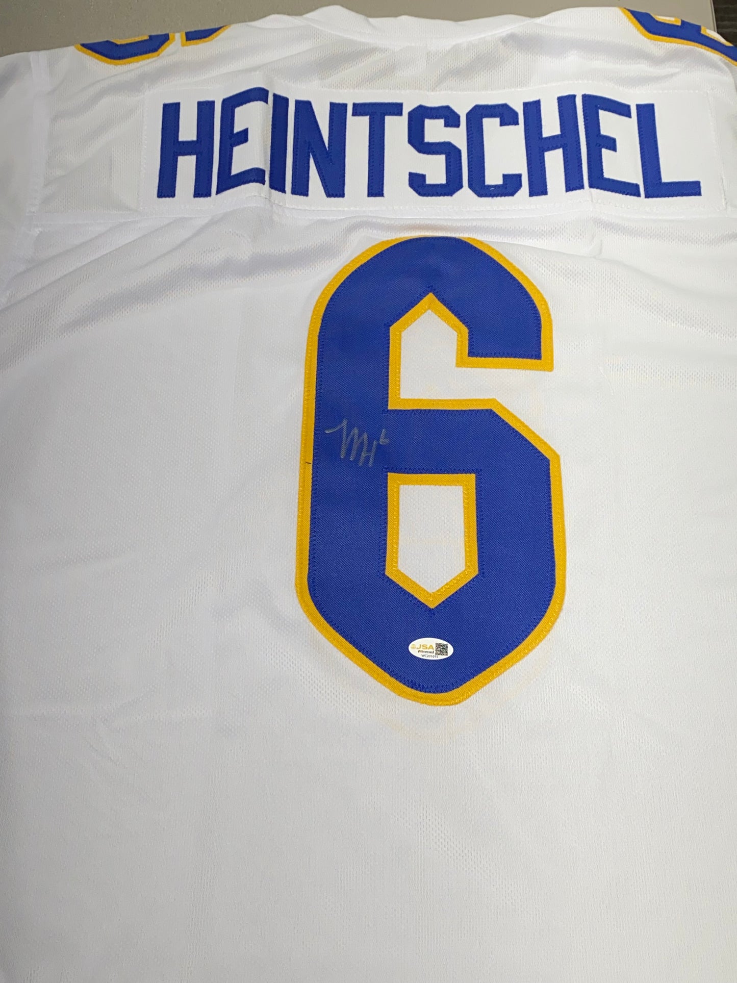 Mason Heintschel Signed White Custom Pitt Panthers Jersery JSA Size L