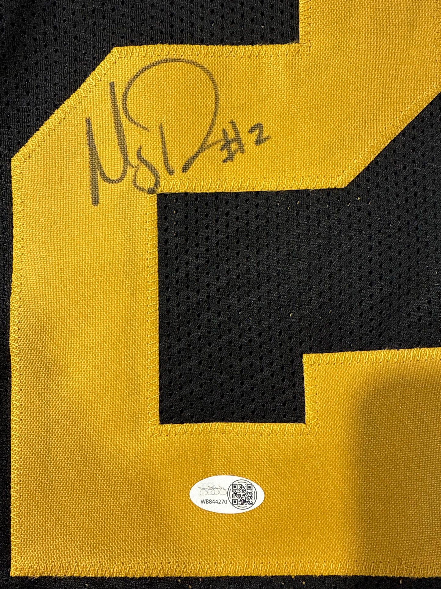 Mason Rudolph Signed Pittsburgh Steelers Custom Jersey Jsa Black/yellow Numbers