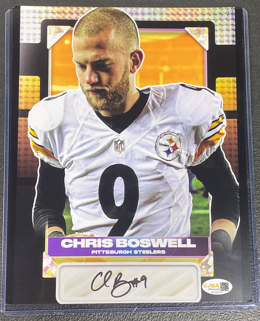 Chris Boswell signed 8x10 JSA No Helmet