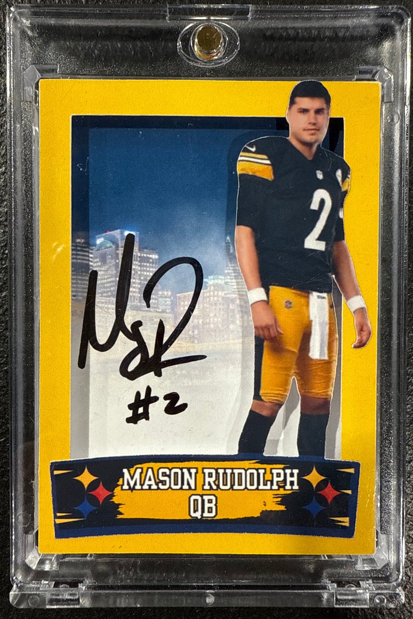 Mason Rudolph Signed 3D Custom Card Pittsburgh Steelers