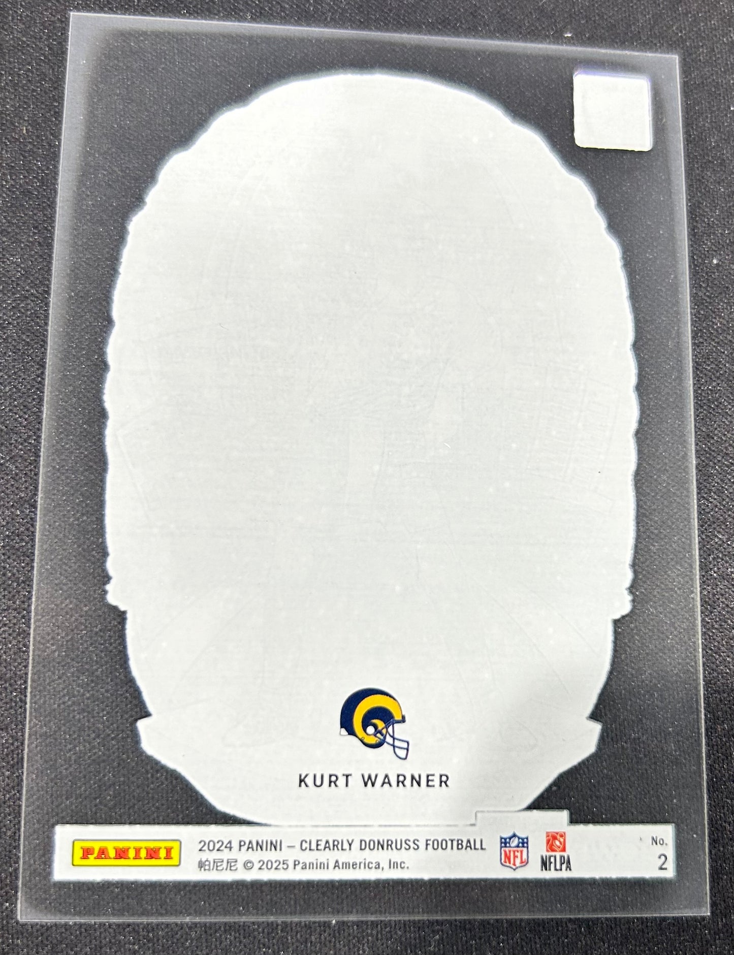 Kurt Warner Legends Downtown 2024 Panini Clearly Donruss Rams